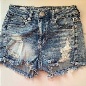 american eagle hi rise shortie